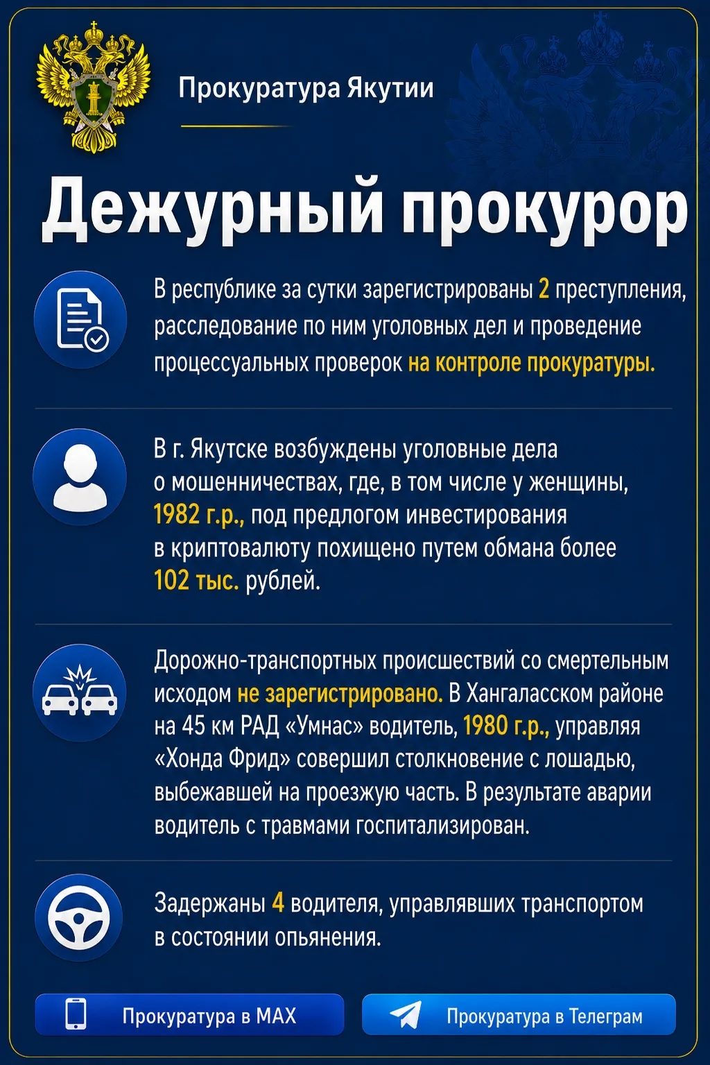 ❗️Дежурный прокурор