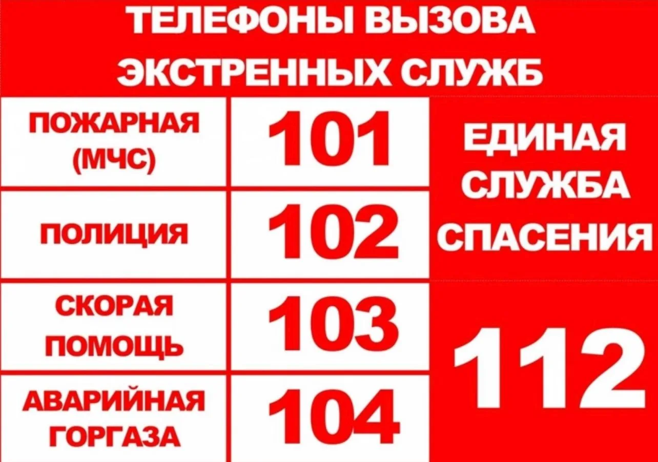 В России действует единый номер 112, который позволяет вызвать любую экстренную службу. Также можно 