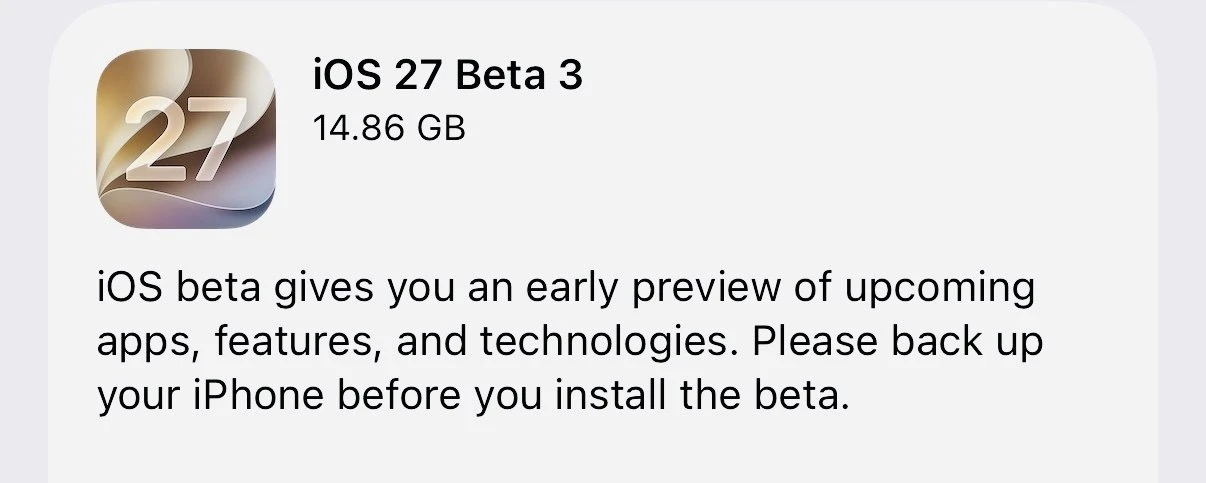 🧪 Apple выпустила iOS 27 Beta 3. Что нового?