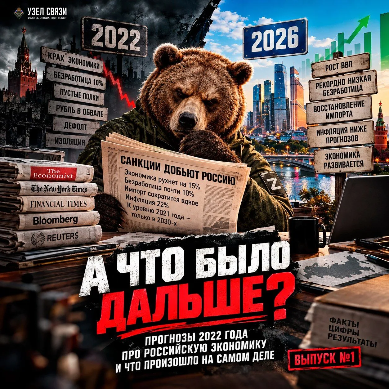 ⁉️ А что было дальше? Прогнозы 2022 года о российской экономике — и фактические данные
