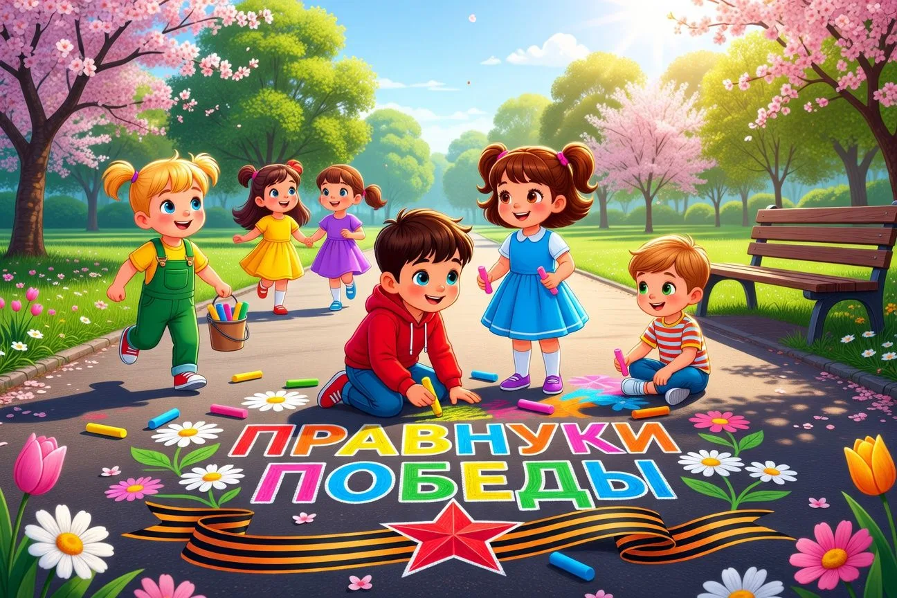 Акция #ПравнукиПобеды ⭐С 3 апреля по 3 мая воспитанникам старших и подготовительных групп предлагаем