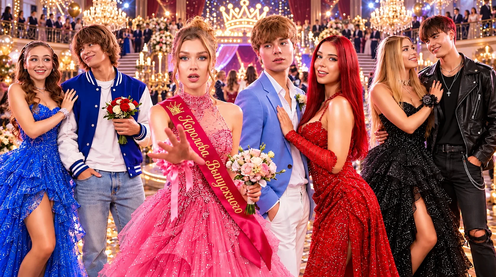 Королева и Король Homecoming Снова в Школе! Каждая Пара на Грани