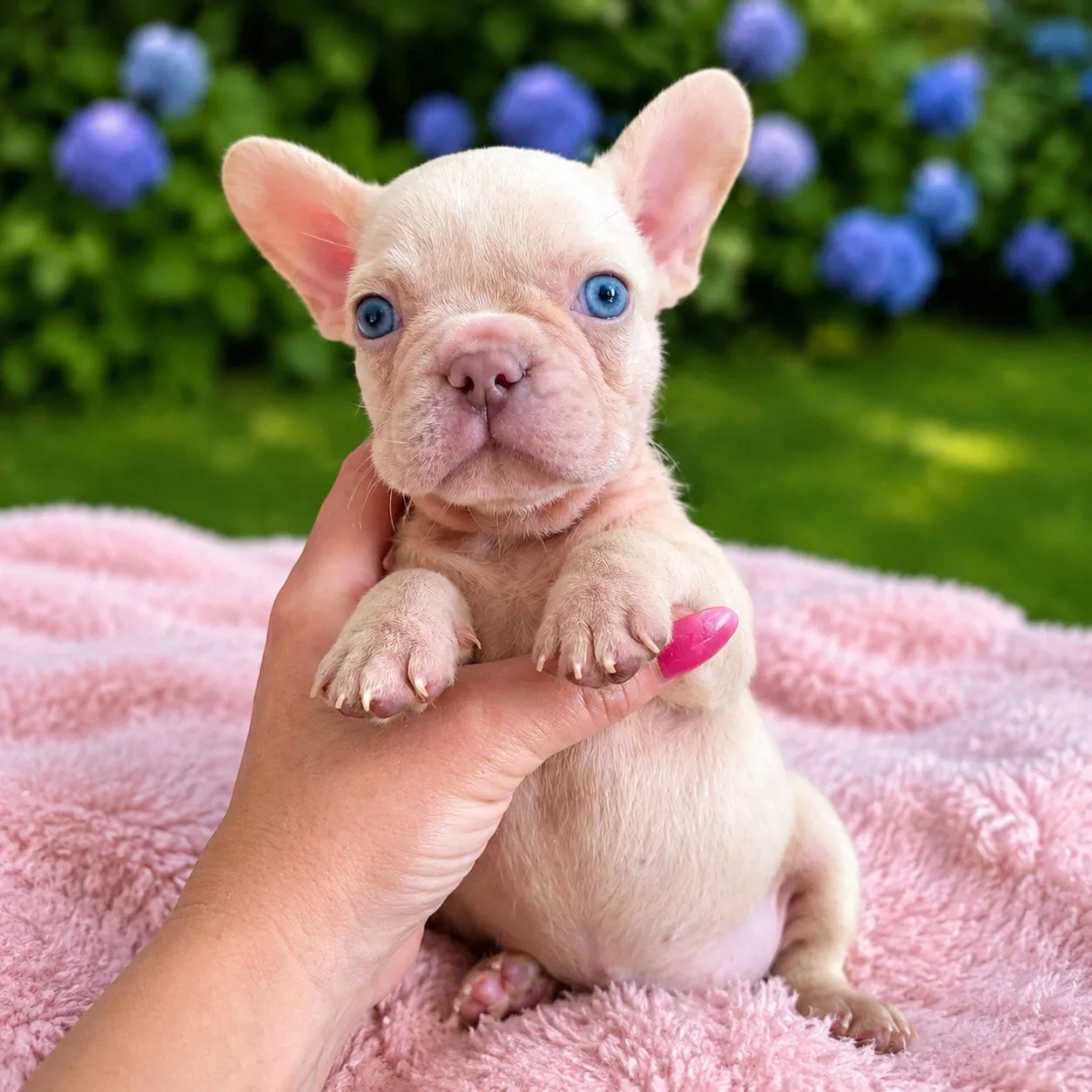 Девочка французского бульдога
