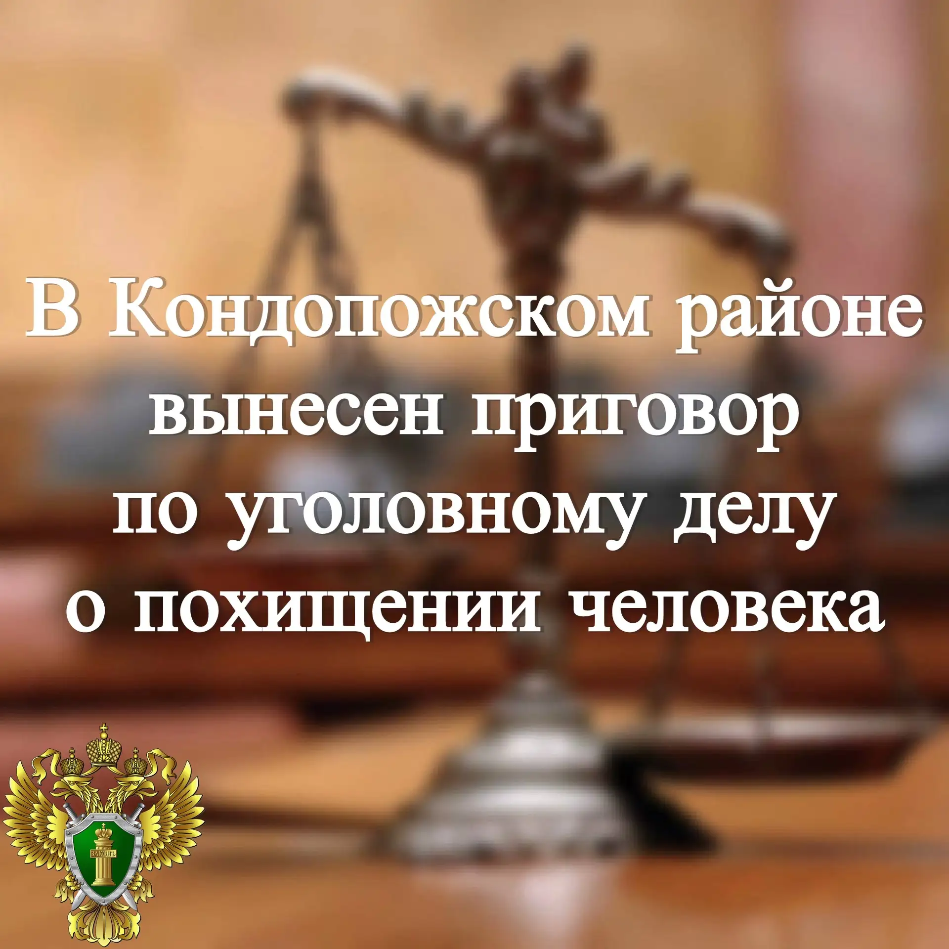 ⚖️ Прокуратура Кондопожского района поддержала государственное обвинение по уголовному делу в отноше