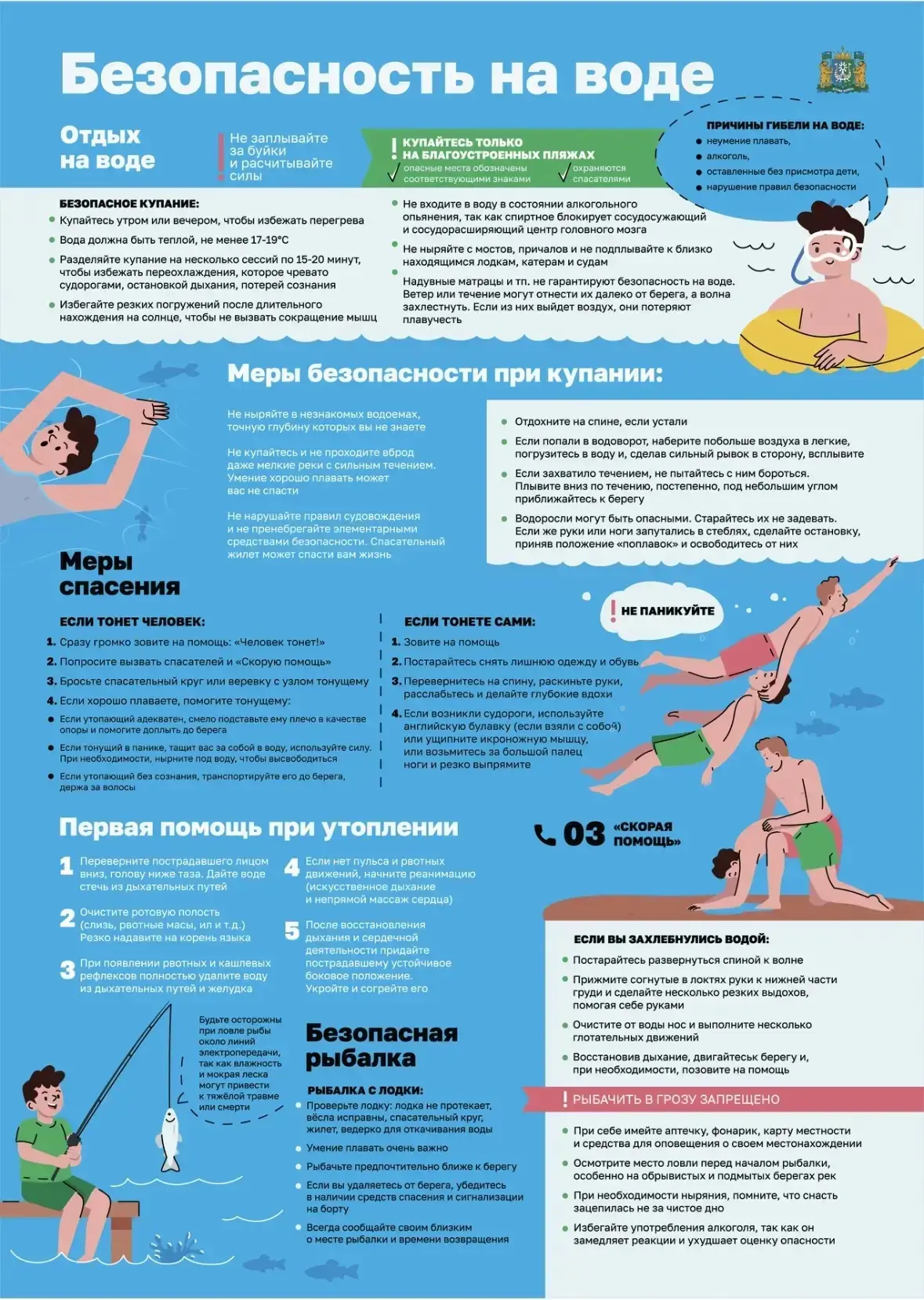 Каждый год из‑за несоблюдения правил безопасности происходят трагедии на водоёмах.