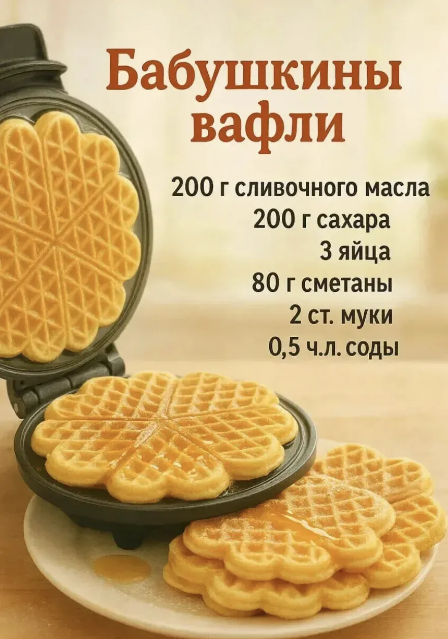 Запах таких вафель сразу в детство возвращает. Только начнёшь пробовать — и незаметно исчезает уже н