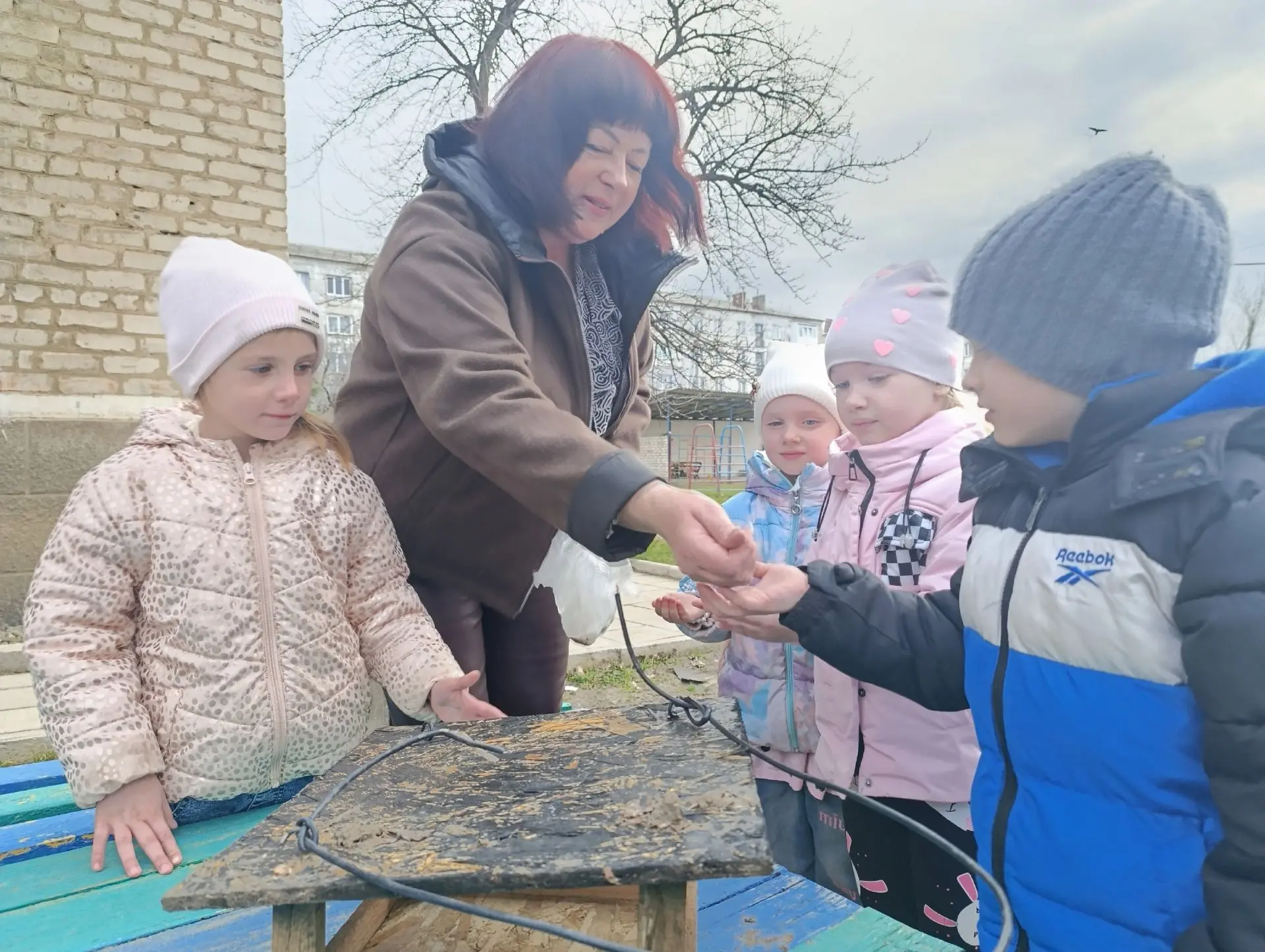 В рамках проекта "Трудолюбик" группа "Солнышко" продолжает заботиться о птицах.