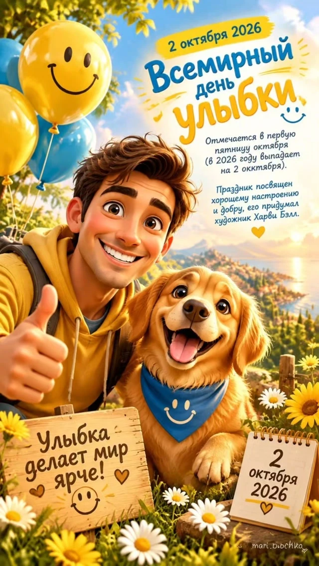 Доброе утро ☀️❤️ и с Всемирным Днём Улыбки Вас! 😀