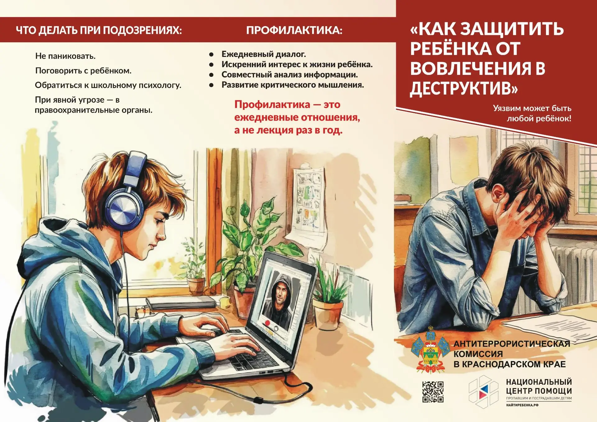 Антитеррористической комиссией в Краснодарском крае совместно с Национальным центром помощи пропавши