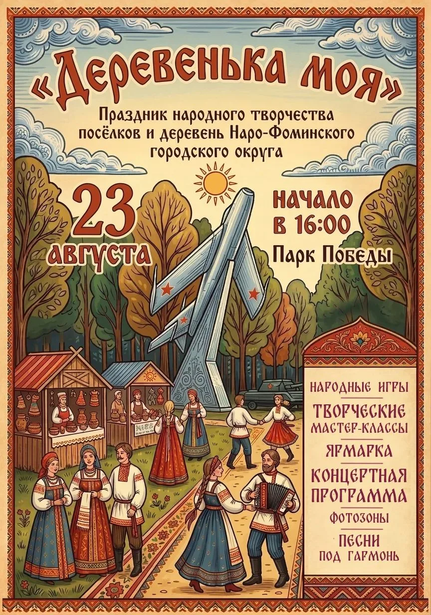 Сегодня в парке Победы пройдет праздник народного творчества🌾