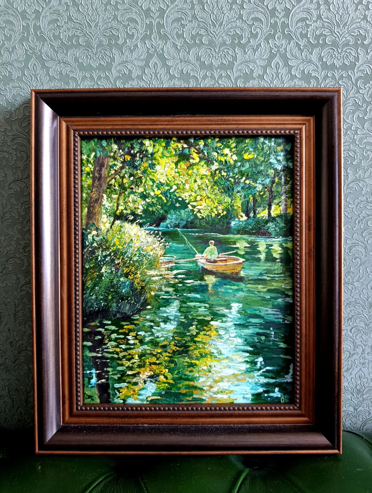 Ещё один сюжет про лето, про лес, про озеро:) " Лето. Лесное озеро", холст, масло, 24х3...