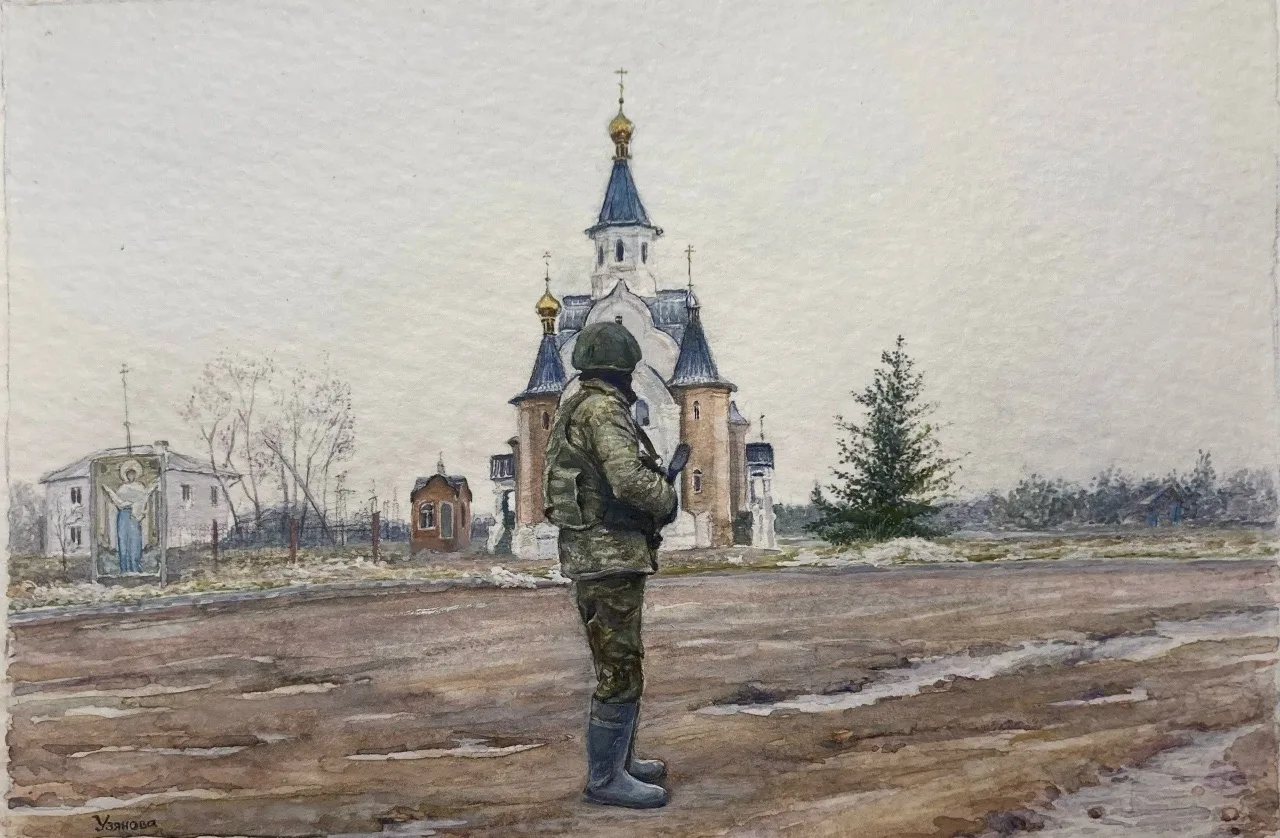 О подвиге в красках 🎨  Четверокурсница ФФ (профиль «Изобразительное искусство») Анастасия Узянова пр