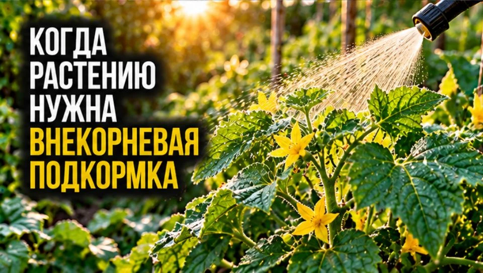 Когда растению нужна внекорневая подкормка
