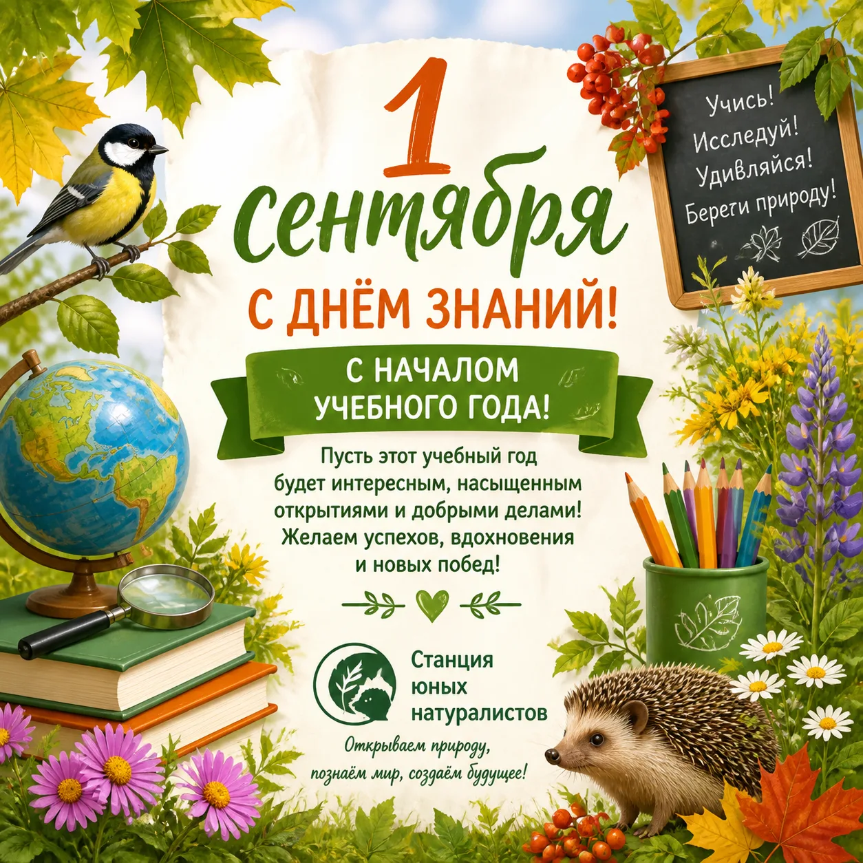 🌿📚 С 1 сентября! С Днём знаний! 📚🌿