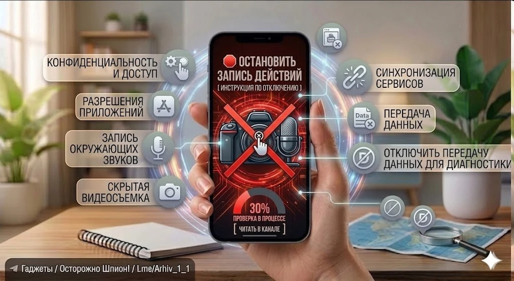 📱 Как отключить запись действия на своем телефоне?  Друзья, если вы не хотите, чтобы все ваши действ