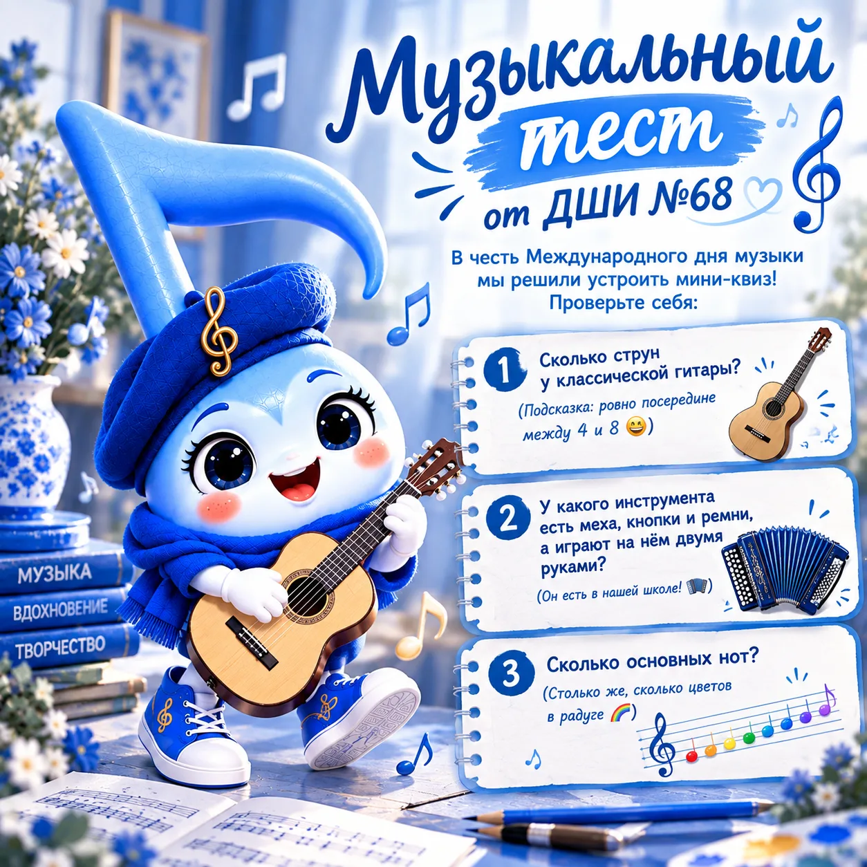 🧐 Музыкальный тест от ДШИ №68