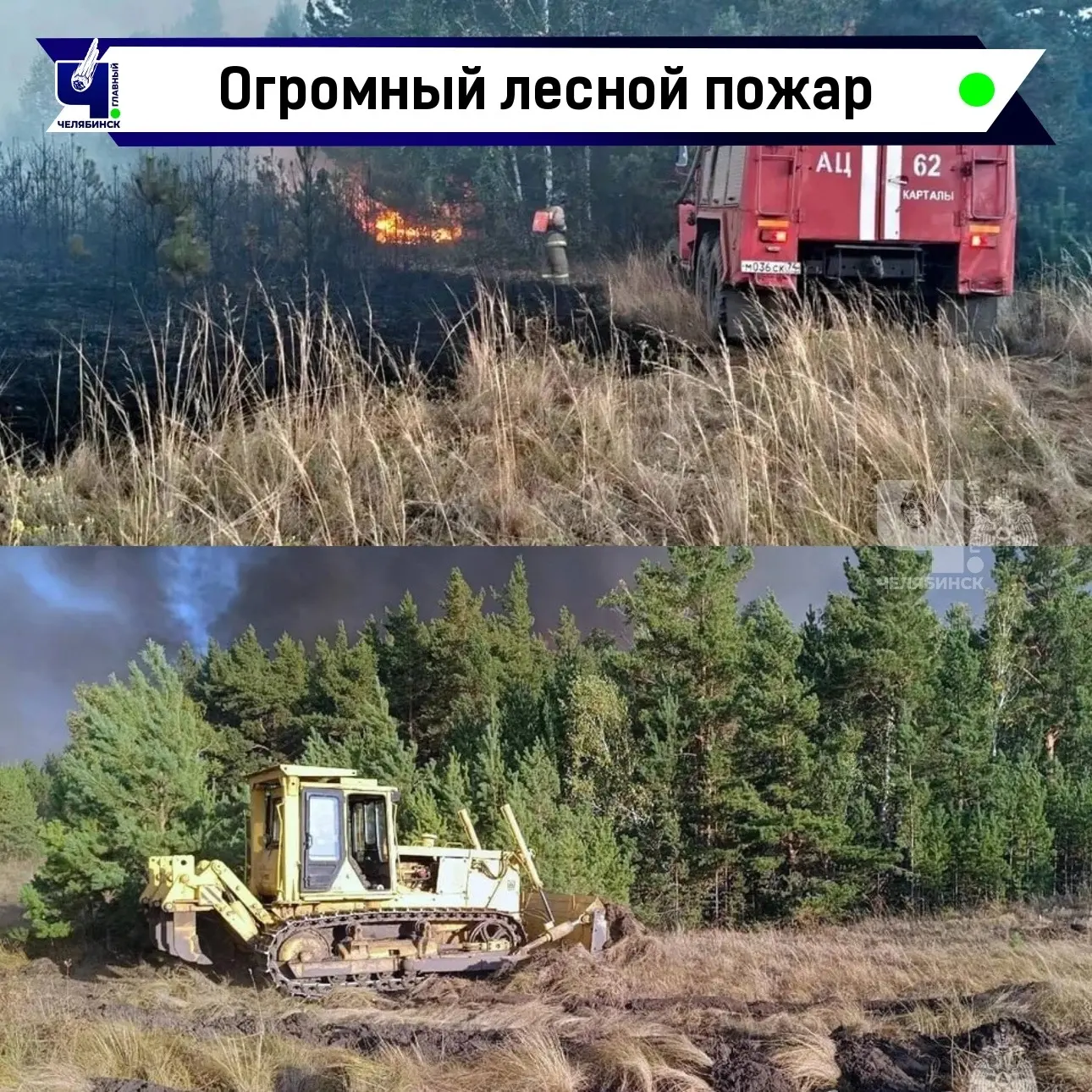 🔥 Больше 200 гектаров земли охвачено огнем в Карталах