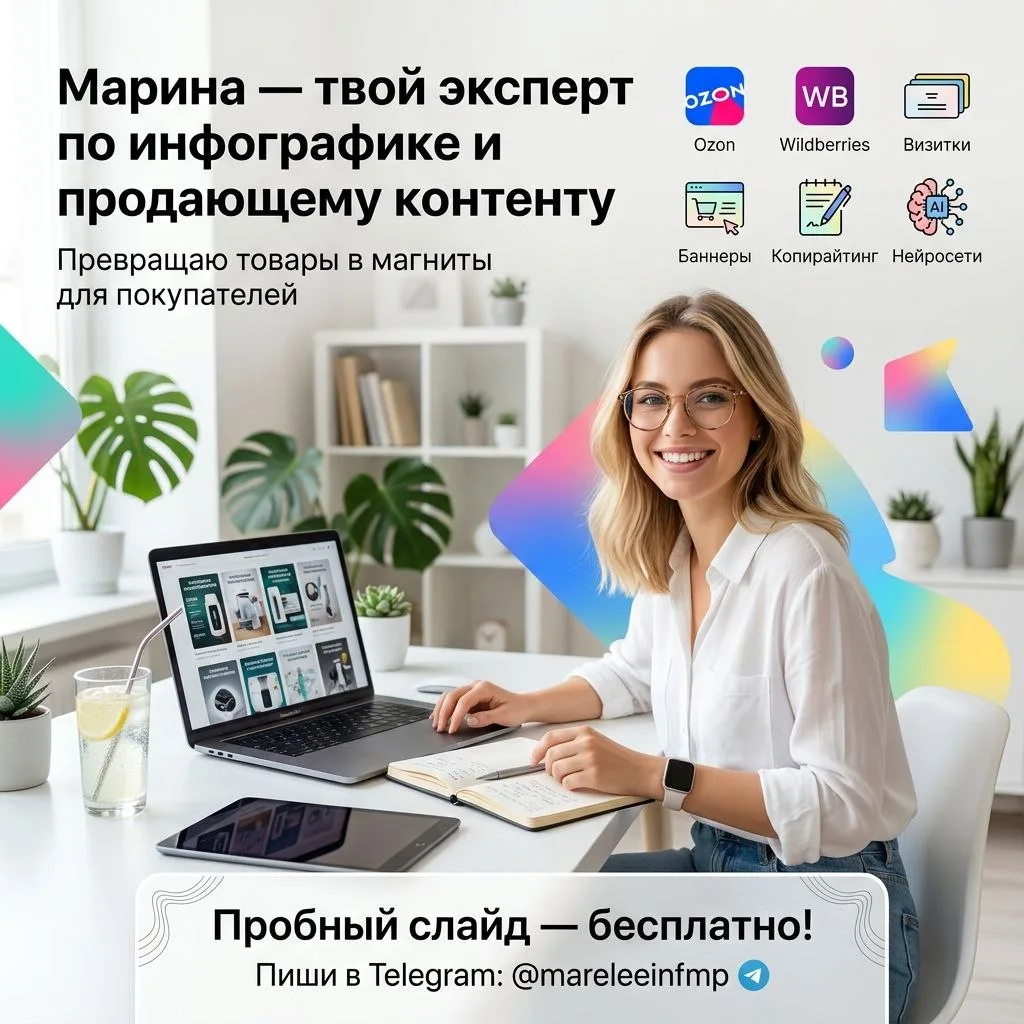 ⚜️⚜️⚜️⚜️ ⚜️⚜️⚜️ ⚜️⚜️⚜️⚜️    ⚜️ Привет! Я Марина - твой эксперт по инфографике и креативному контенту