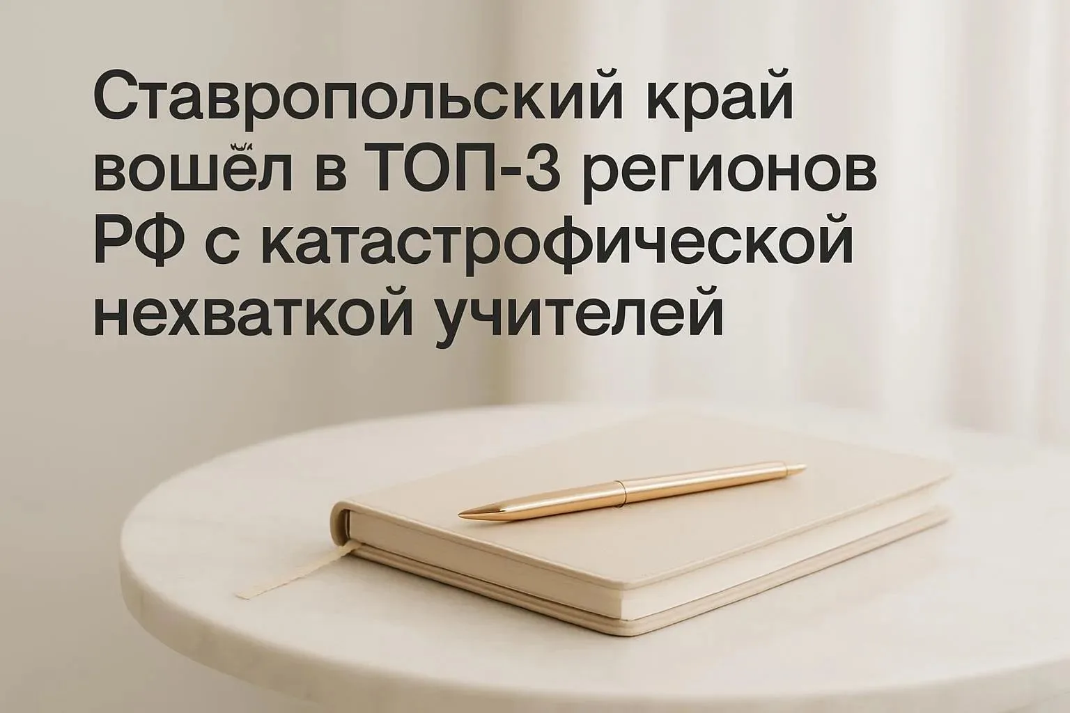 🧑‍🏫📚 Ставропольский край вошёл в ТОП-3 регионов РФ с катастрофической нехваткой учит...