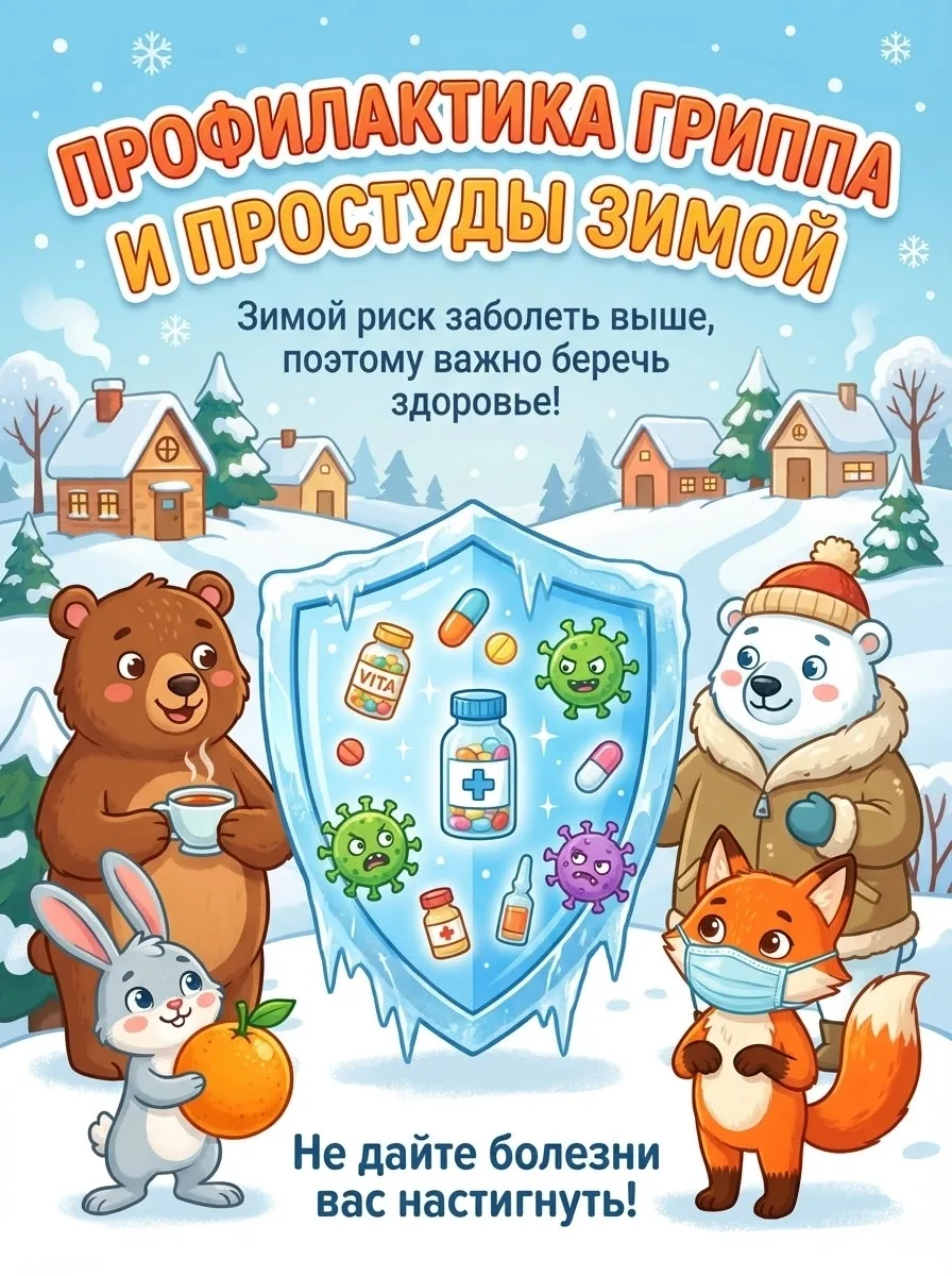 Профилактика гриппа и простуды зимой