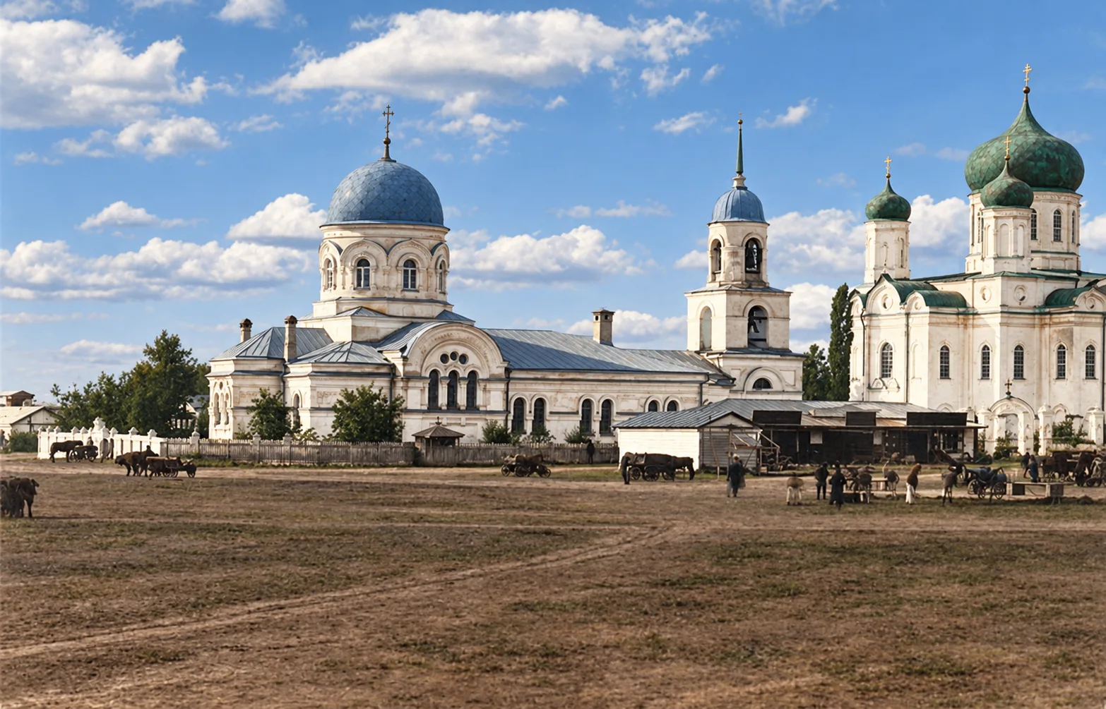 📷 Богучар. Соборный комплекс на центральной площади. Начало XX века