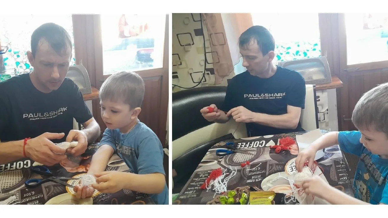 В рамках второй годовой задачи ребята средней группы вместе с родителями изготовили обр...