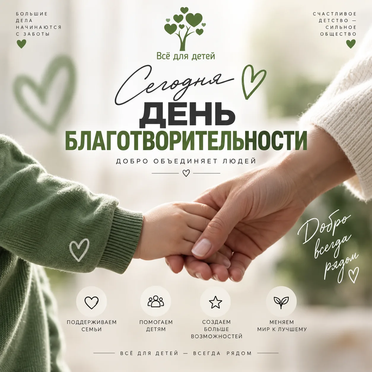 💚 Сегодня — День благотворительности!