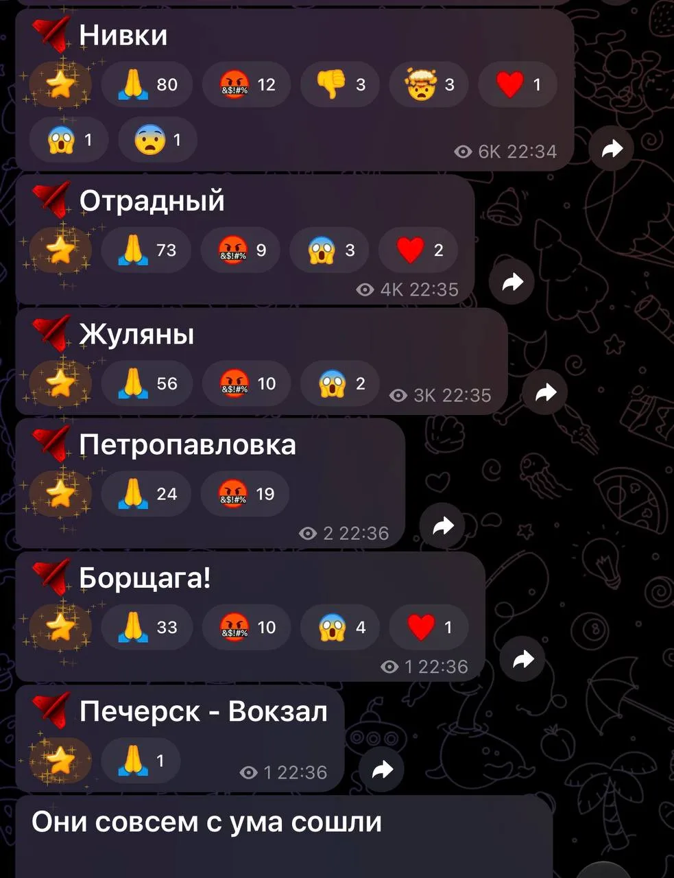 По Киеву дроны летят не переставая .