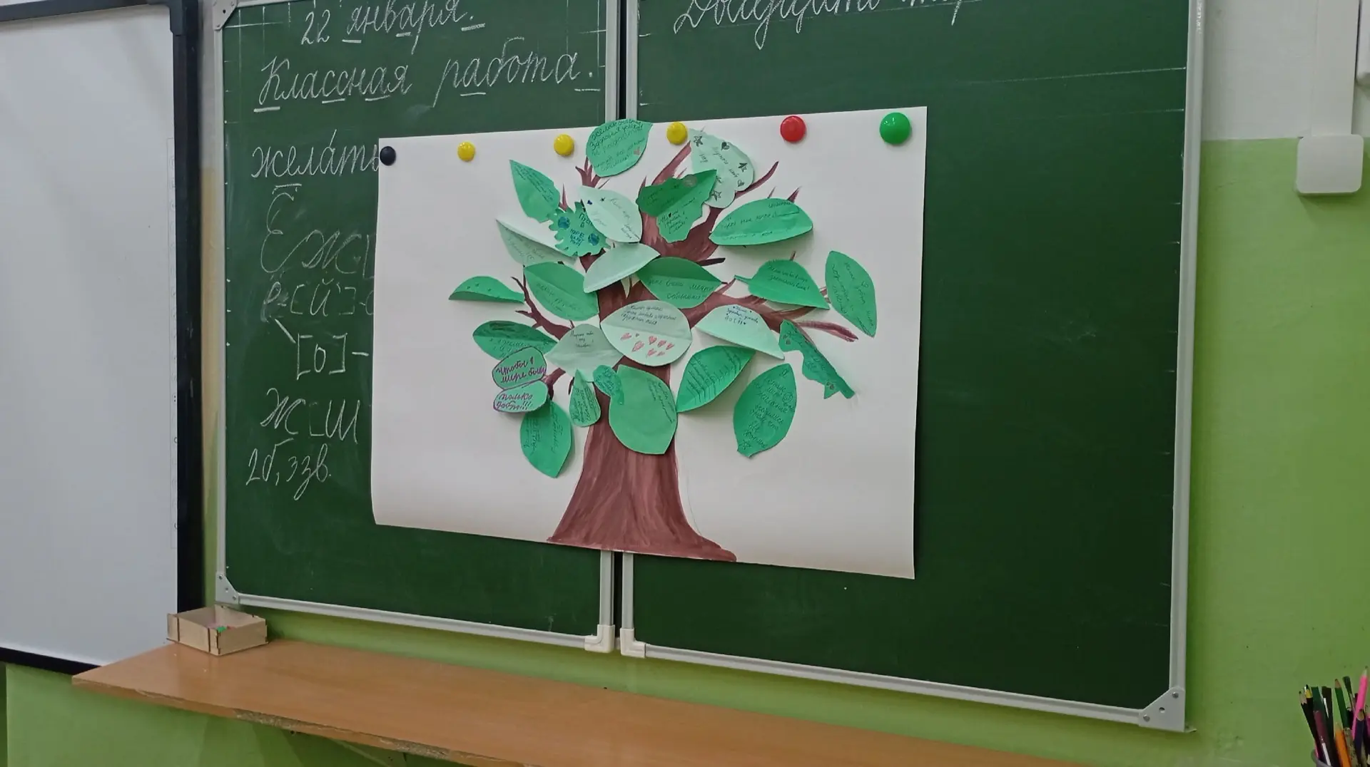 🌟 Ученики начальных классов приняли участие в тёплой и душевной акции " Дерево Доброты"  Сегодня наш