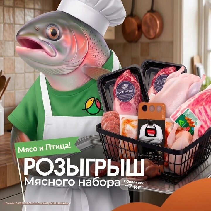 Розыгрыш! Мясной набор на 7 кг!🥳

Собрали настоящую увесистую корзину для тех, кто знает толк в соч