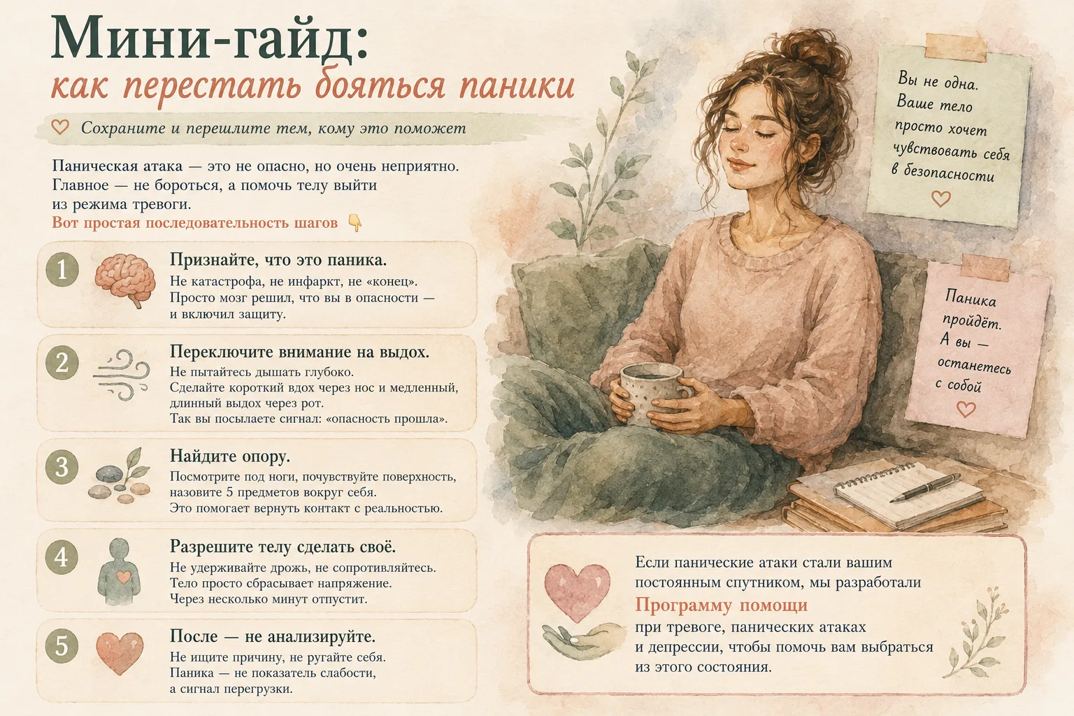Мини-гайд: как перестать бояться паники

Сохраните и перешлите тем, кому это поможет

Паническая ата