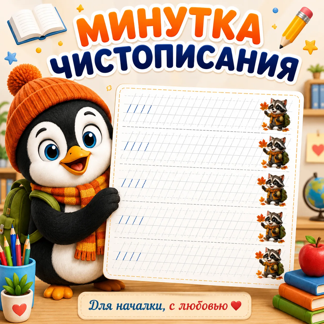 ❤️Минутка чистописания 
Скачивайте бесплатно и пользуйтесь с удовольствием! Если материал пригодился