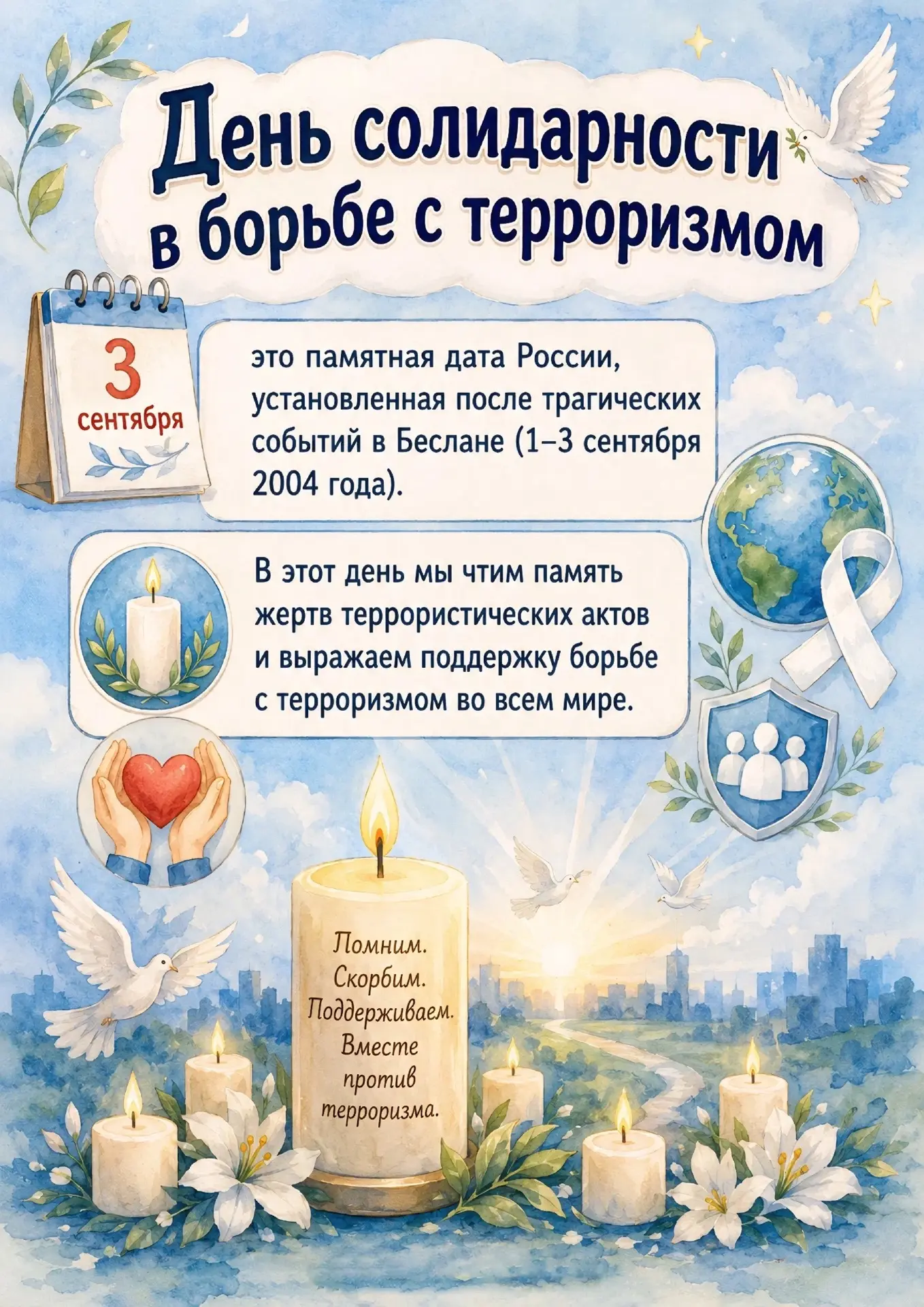 🕊️ 3 сентября — День солидарности в борьбе с терроризмом