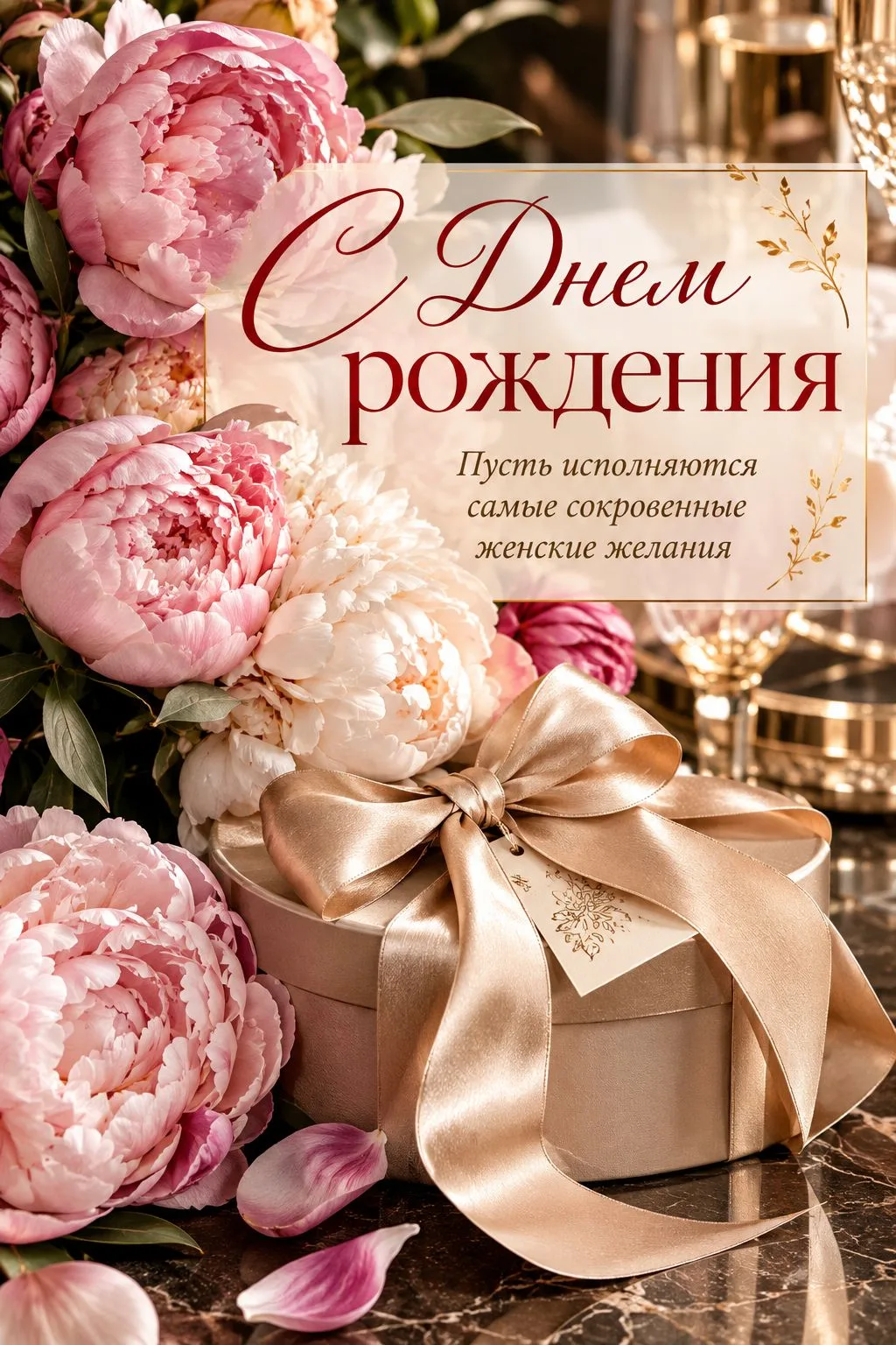 🔥 Красивые картинки и открытки женщине с Днем рождения с пожеланиями.