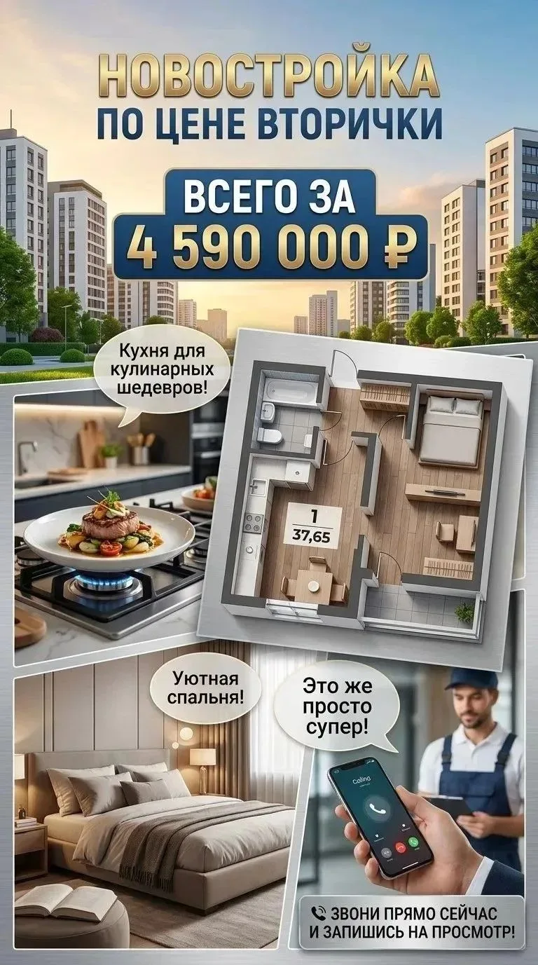 В ЖК «Друг» открыты в продажу 1-комнатные квартиры в сданном доме 🏢