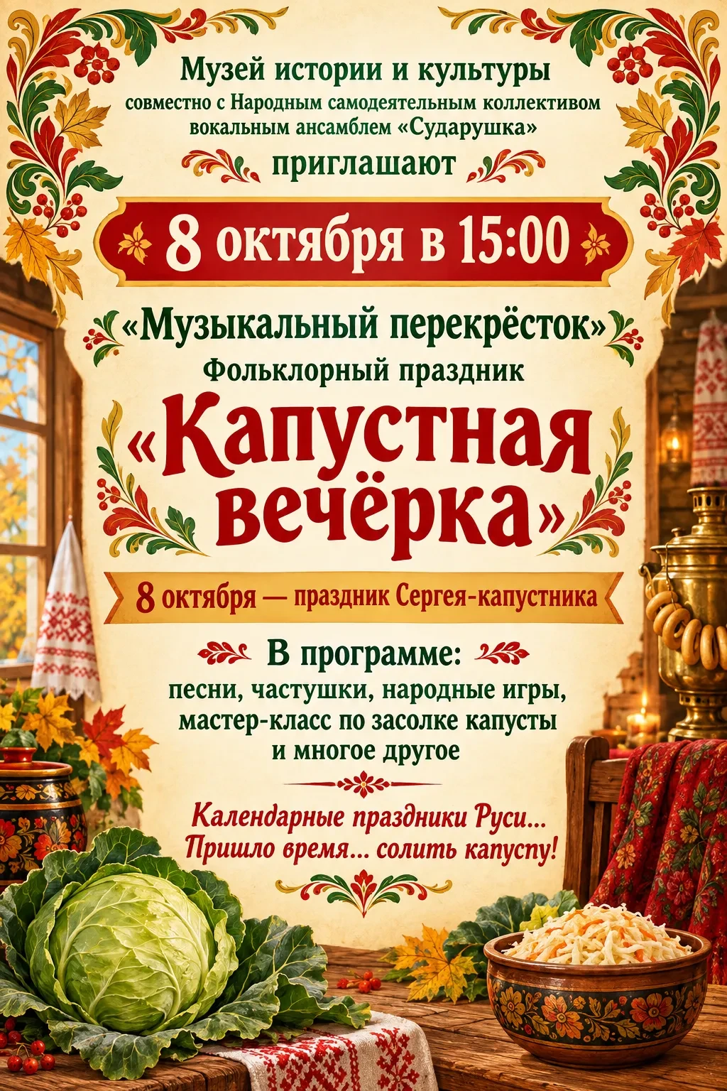 ЦДНТ и Музей истории и культуры приглашают погрузиться в русскую традицию!