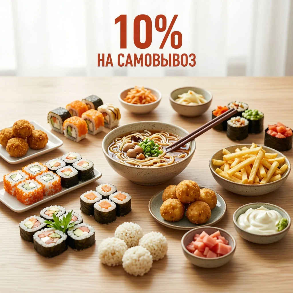 Дорогие клиенты ФоФо Суши🍣, каждый, кто оформит НА САЙТЕ свой заказ на САМОВЫВОЗ и при...