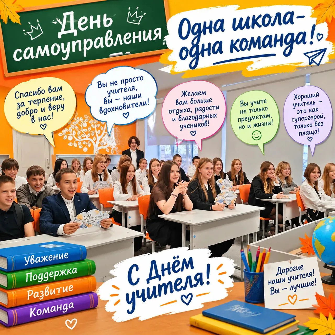 🎉 «Одна школа — одна команда»: День самоуправления в нашей школе! 🎉
