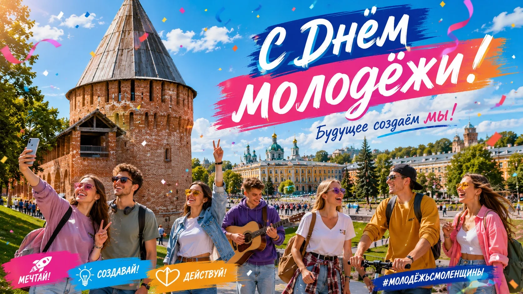 Дорогие юноши и девушки Дорогобужского округа! Примите искренние поздравления с Днем мо...