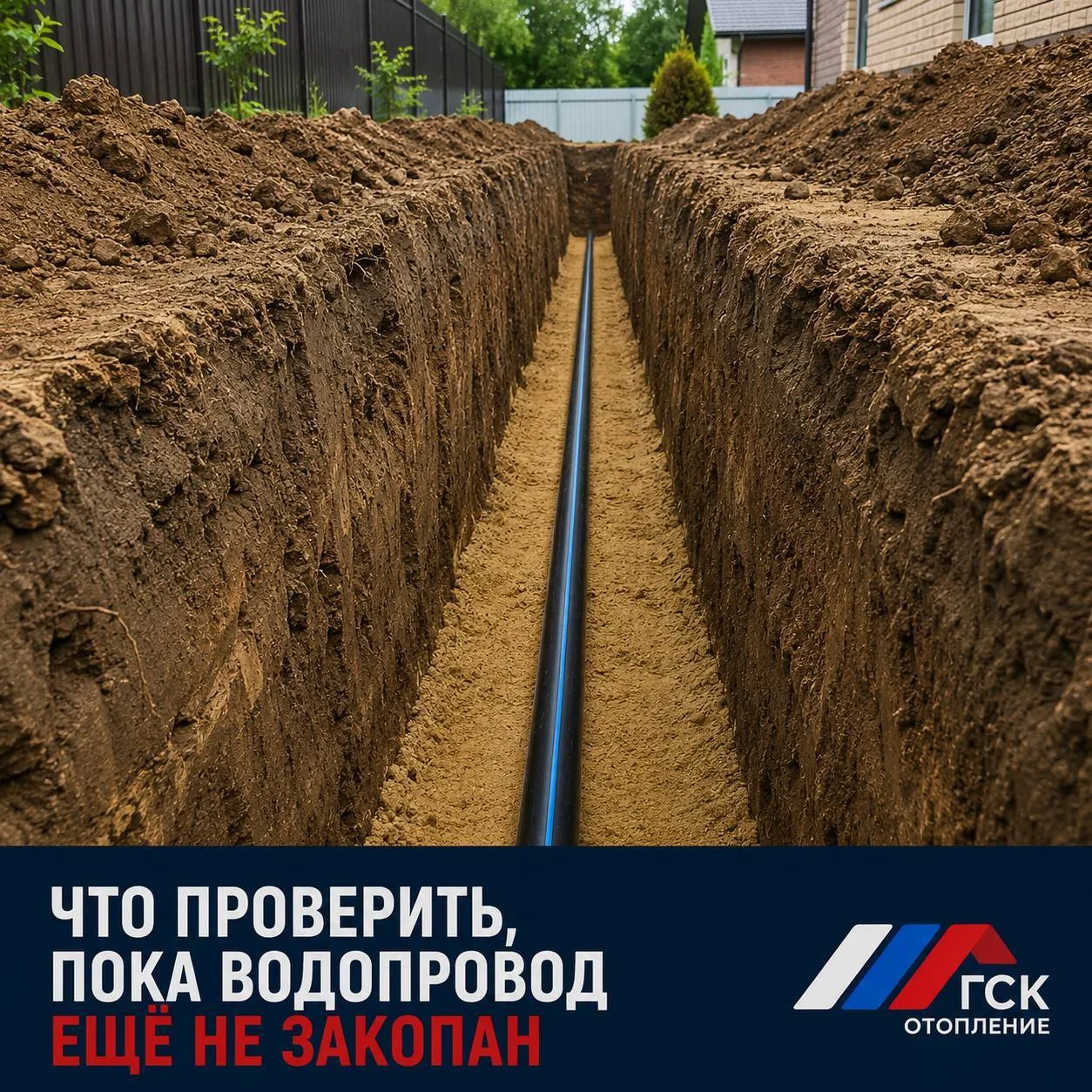 Что проверить, пока водопровод ещё не закопан