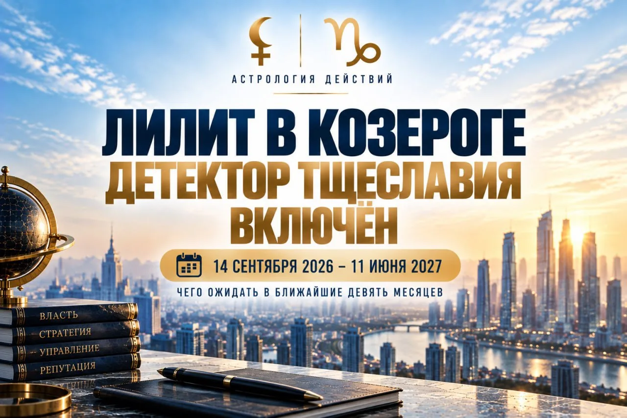 14 сентября Лилит вошла в Козерог и останется там на 9 месяцев, до 11 июня 2027 года.