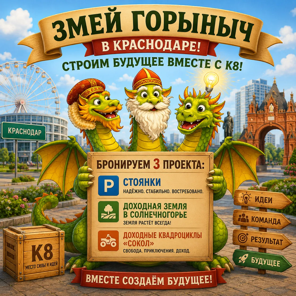Брони в проекты К8