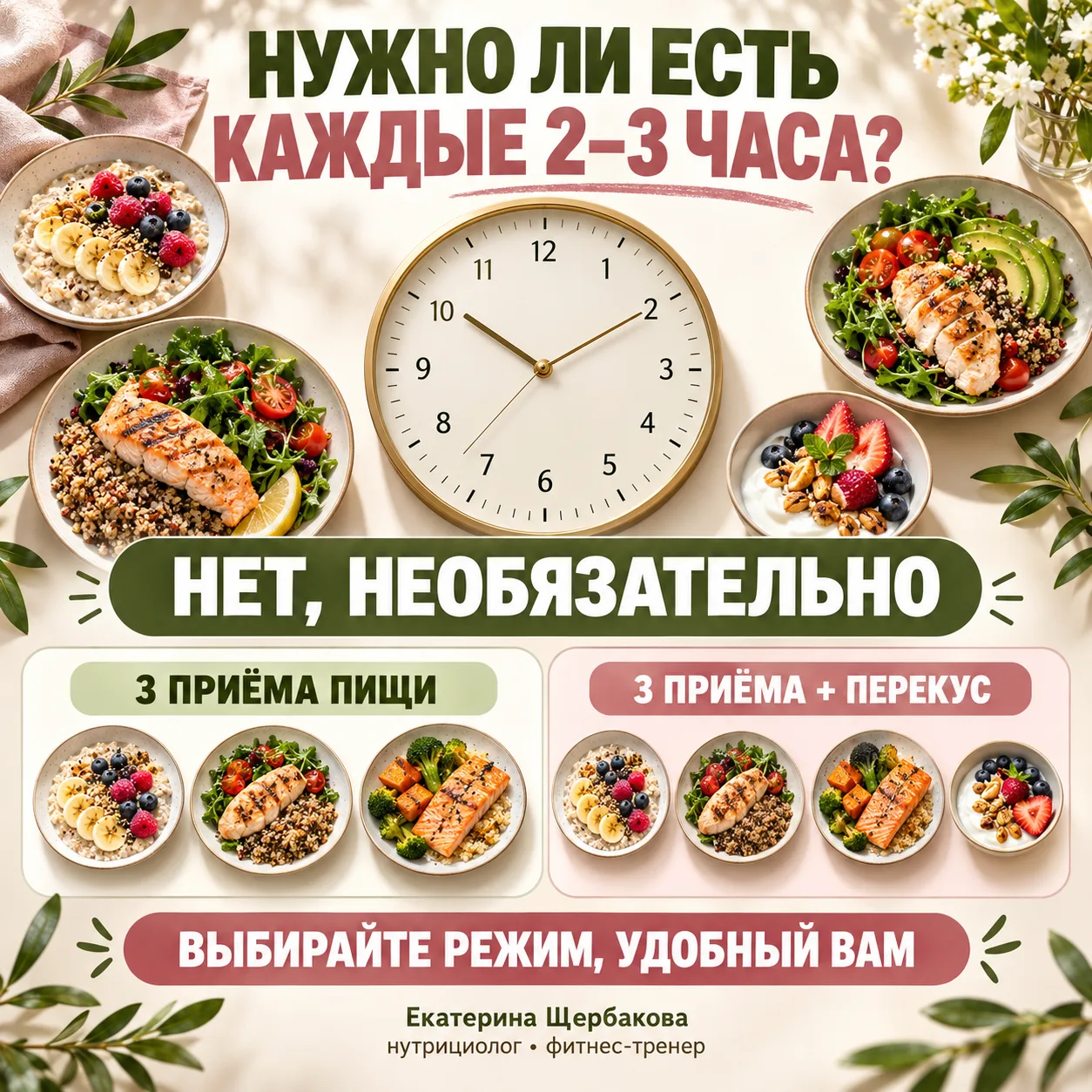 НУЖНО ЛИ ЕСТЬ КАЖДЫЕ 2–3 ЧАСА, ЧТОБЫ ПОХУДЕТЬ?