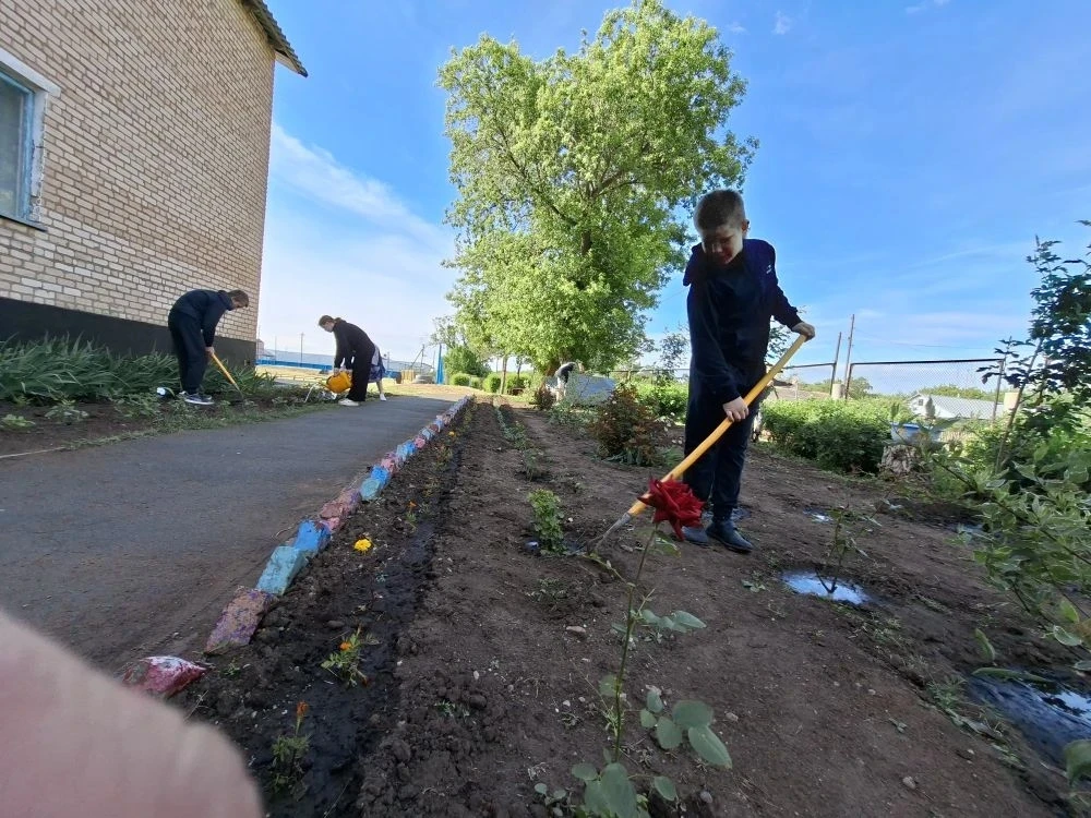 💥🌷🌷🌷Также на пришкольном участке кипит работа! Ребята ухаживают за клумбами с цвета...
