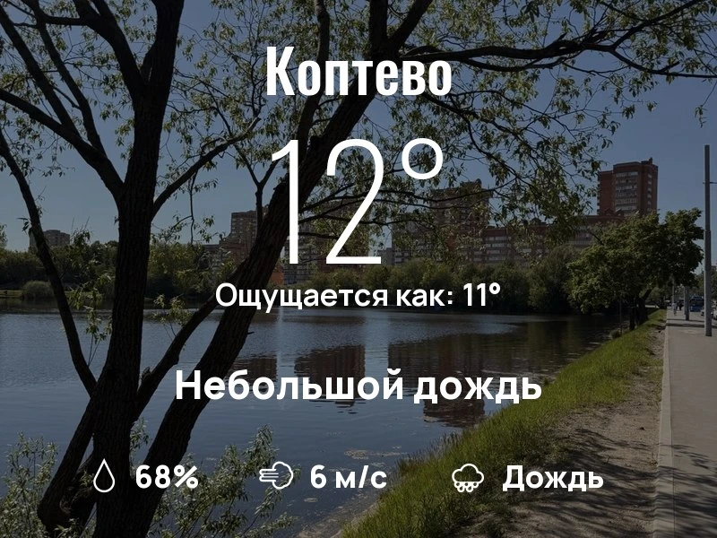 Что с погодой в Коптево?