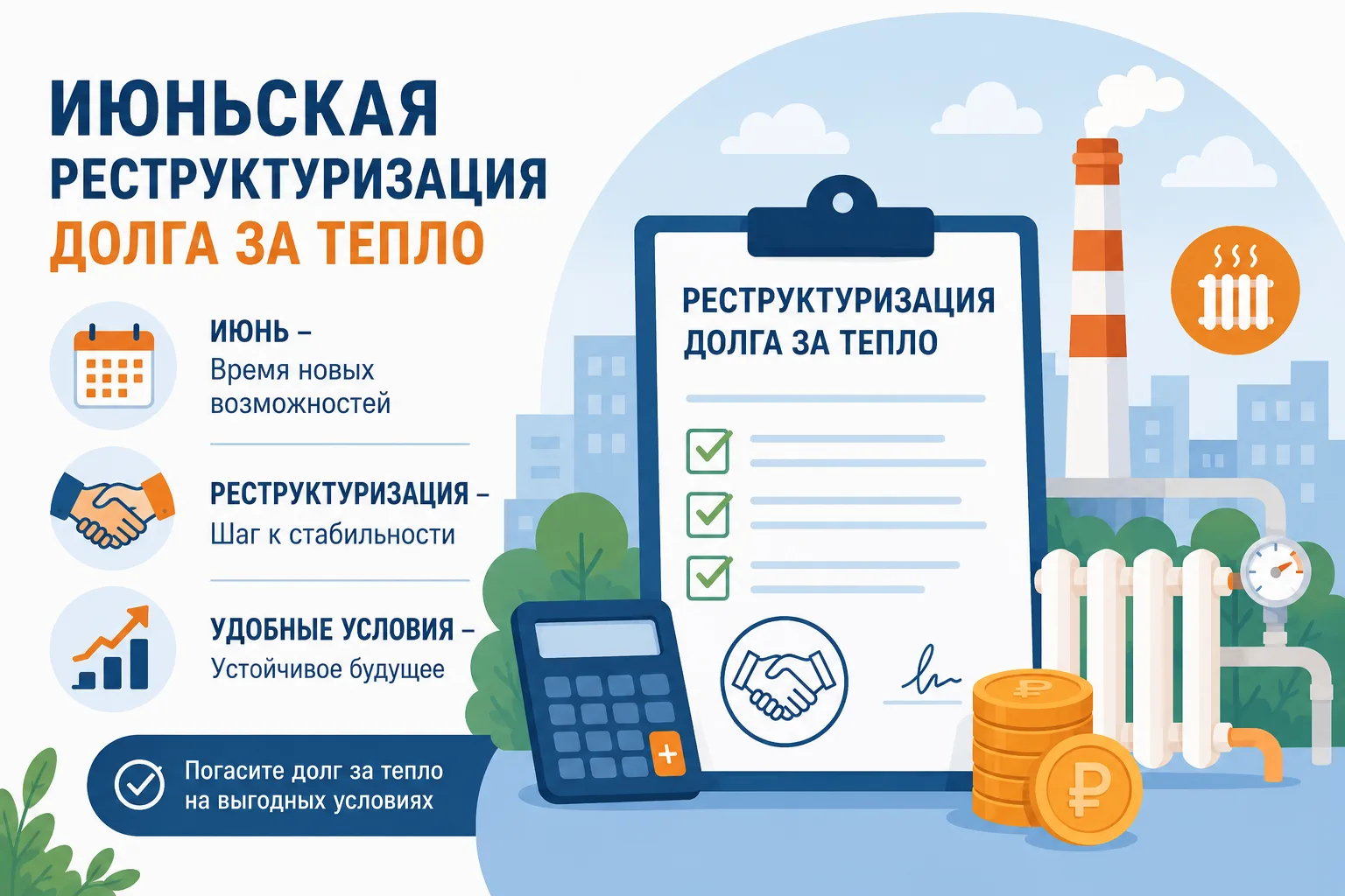 🔥 Отличная новость: майская акция по реструктуризации долга продлена на июнь!