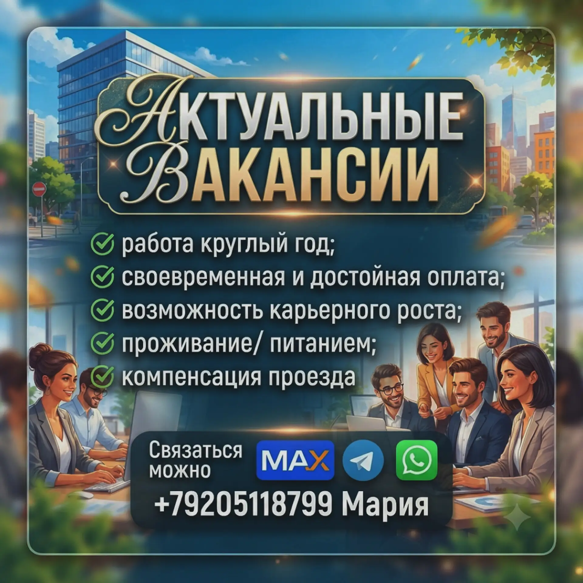 АКТУАЛЬНЫЕ ВАКАНСИИ