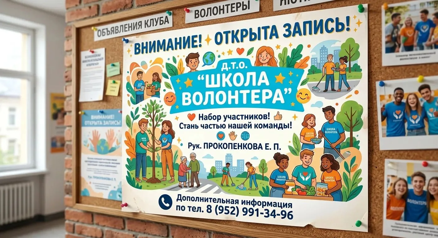 💞Хочешь менять мир к лучшему? Начни со «Школы волонтера»! 🌟