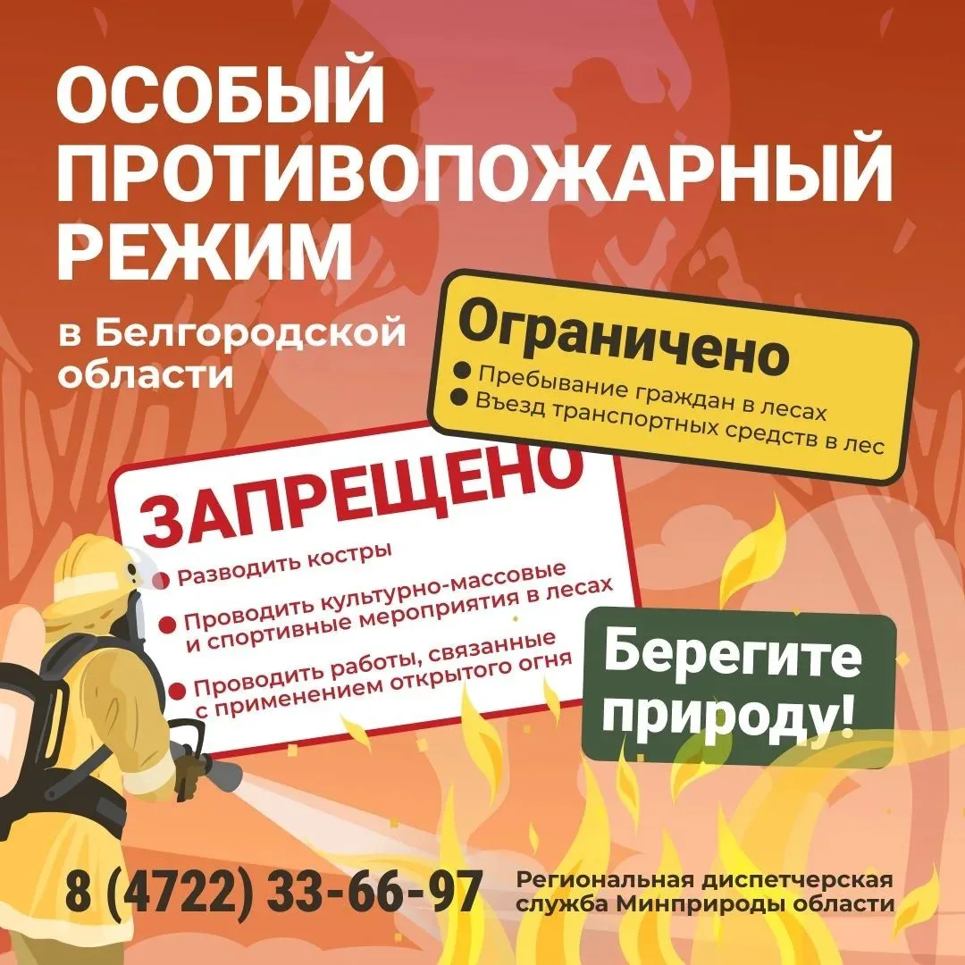 На территории региона продолжает действовать особый противопожарный режим!

На землях лесного фонда 
