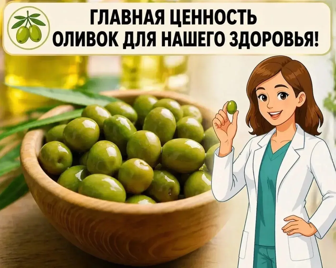 Привычка есть оливки спасает сосуды от раннего старения🫒  Кардиологи рекомендуют их для сосудов. Цве